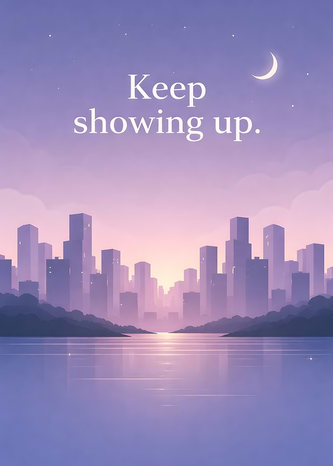 Keep Showing Up Cityscape