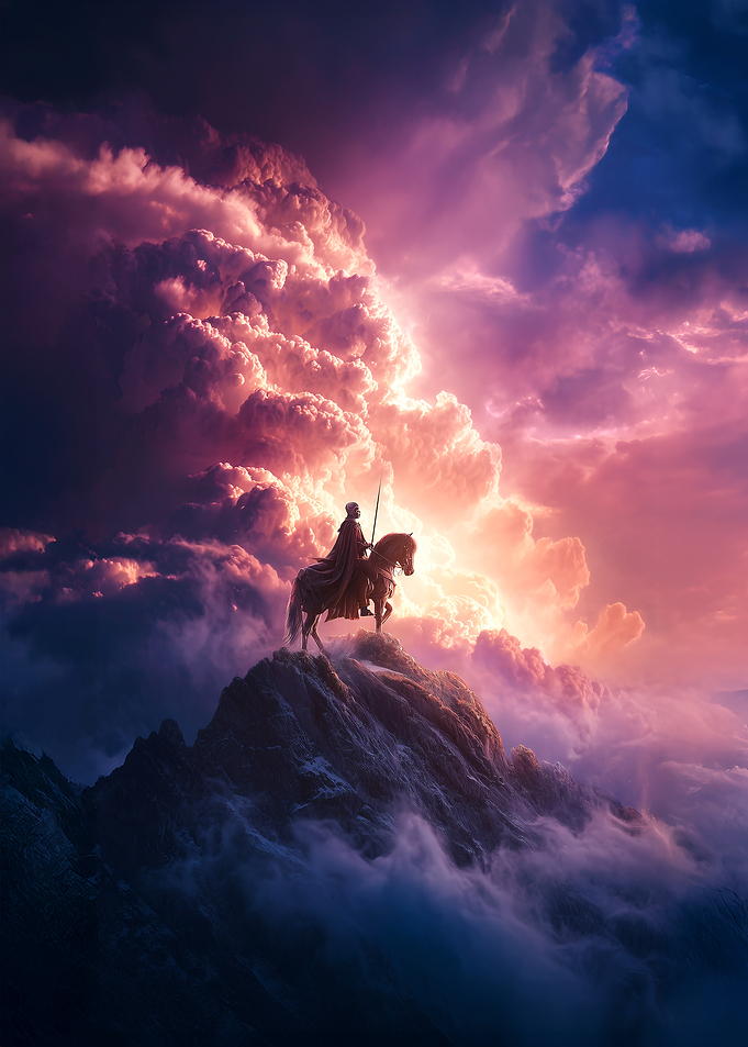 Warrior on a Mountain Peak