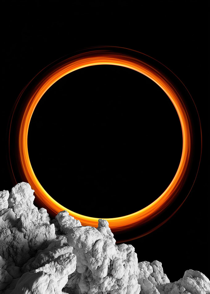 Black Hole and Rocky Landscape