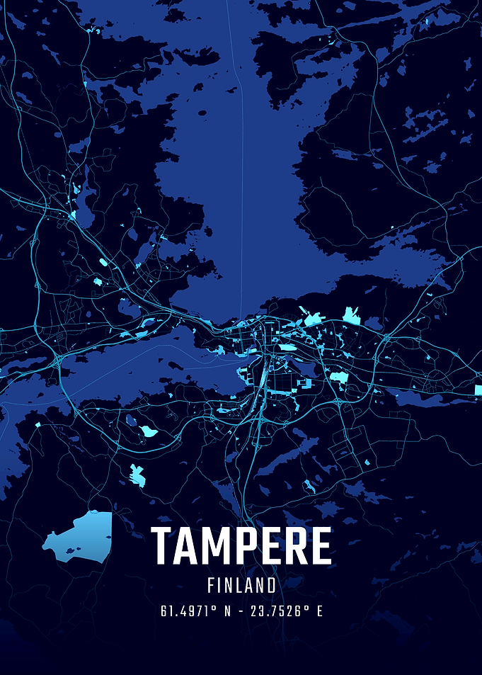 Tampere Midnight City Map