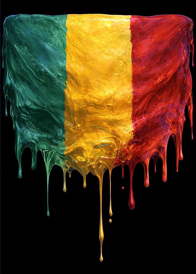 Dripping Flag of Guinea