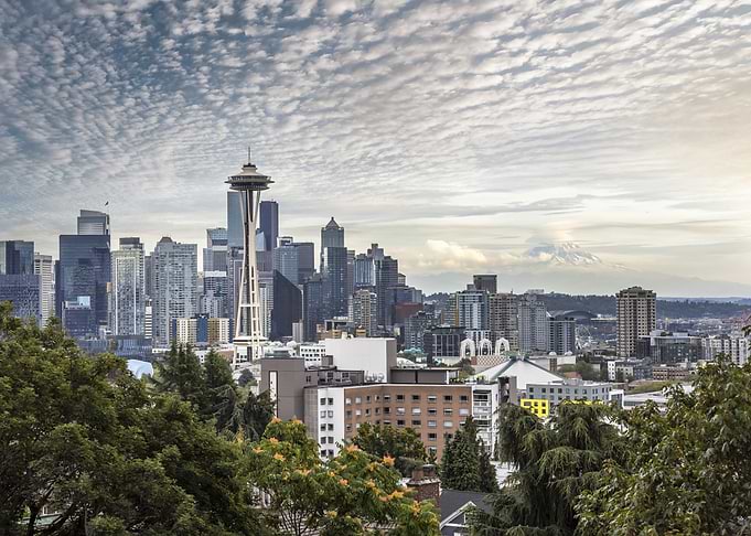Seattle Skyline with Mount Rainier