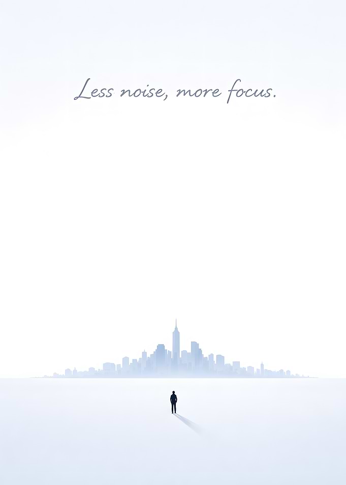 Man facing city skyline