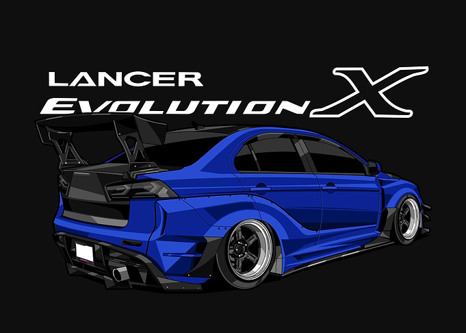Blue Lancer Evolution X