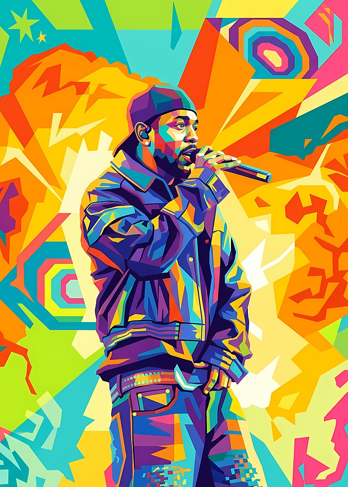 Colorful Portrait of a Rapper