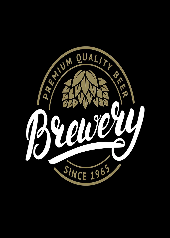 Brewery Logo with Hops and Year