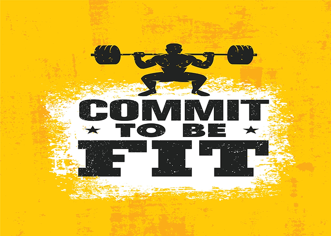 Commit to Be Fit Weightlifting Graphic