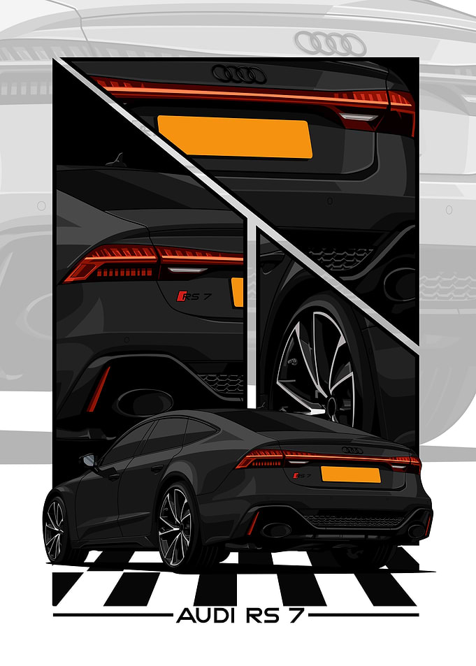 Audi RS 7 Car Illustration