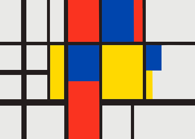 Abstract Mondrian-style composition