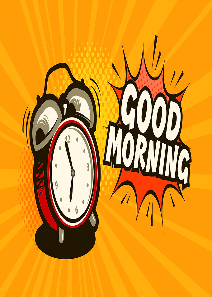 Good Morning Alarm Clock Pop Art