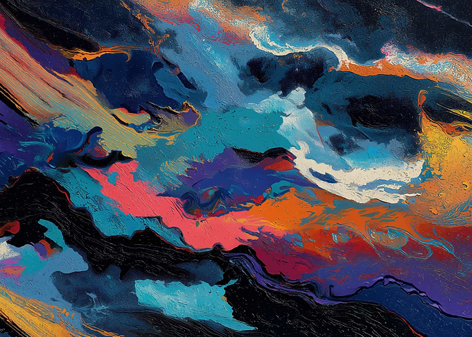 Vibrant Abstract Swirls of Color