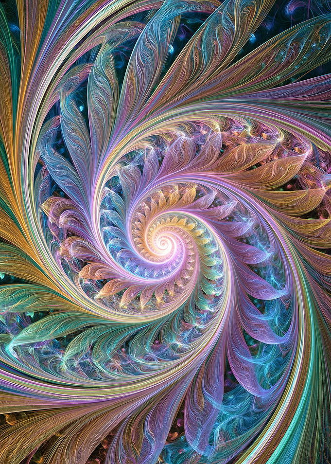 Vibrant Fractal Spiral