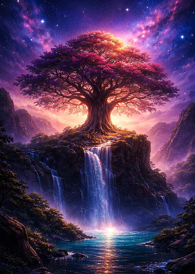 Magical Tree of Life Waterfall