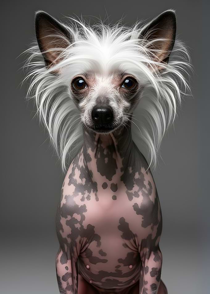 Chinese Crested Dog Portrait