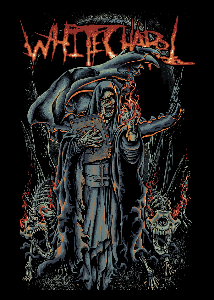 Grim Reaper with Book and Skeletons
