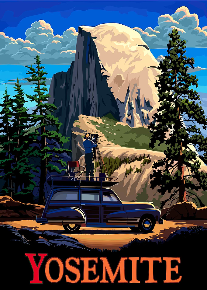 Yosemite National Park Vintage Poster
