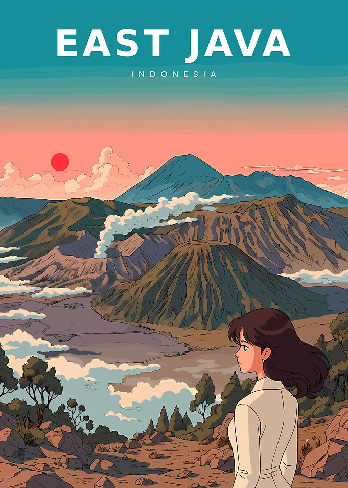 East Java Indonesia Anime Landscape