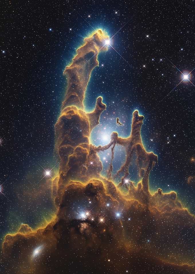 Pillars of Creation Nebula Space Galaxy
