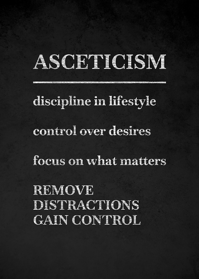 Asceticism Definition Poster
