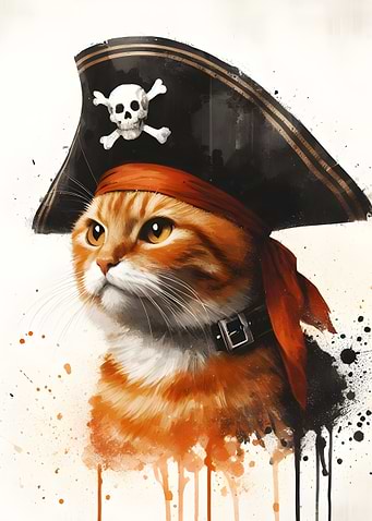 Pirate Cat Portrait
