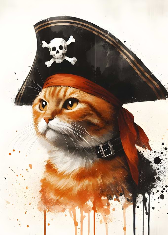 Pirate Cat Portrait
