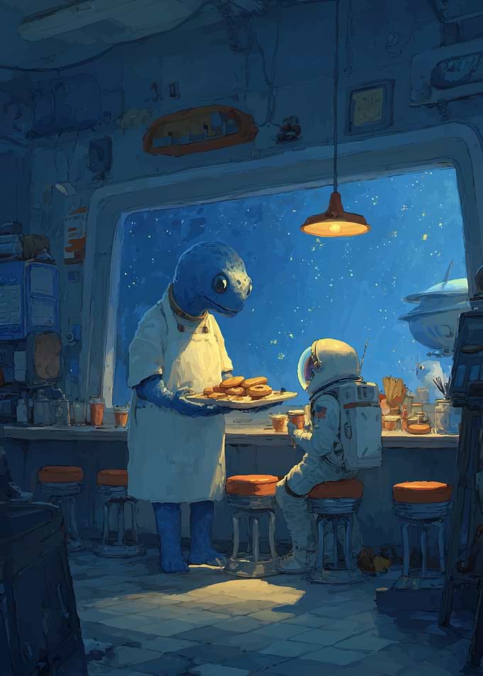 Alien Diner in Space