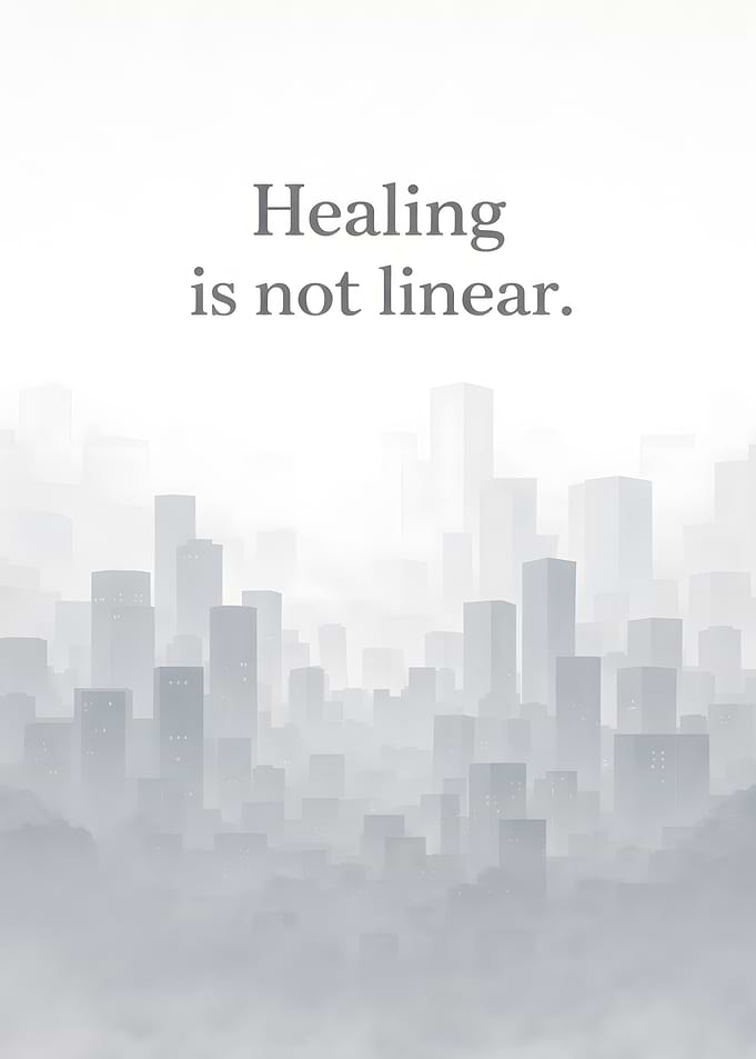 Healing is not linear text art
