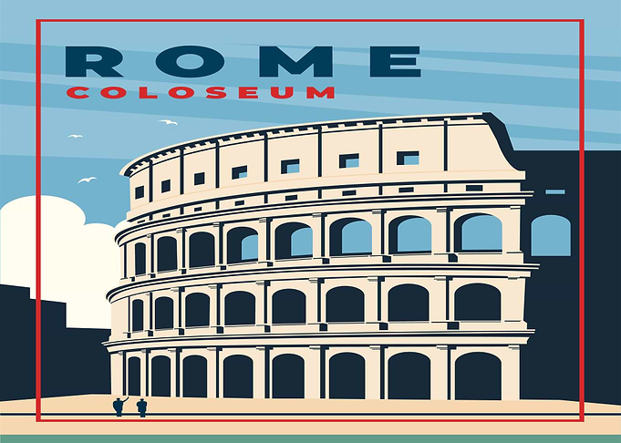 Rome Colosseum Vintage Poster