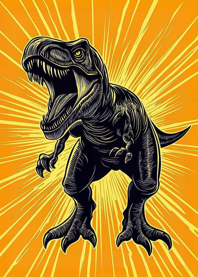 Roaring Tyrannosaurus Rex Dinosaur