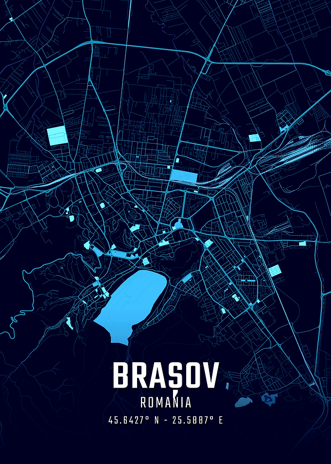 Brasov Midnight City Map