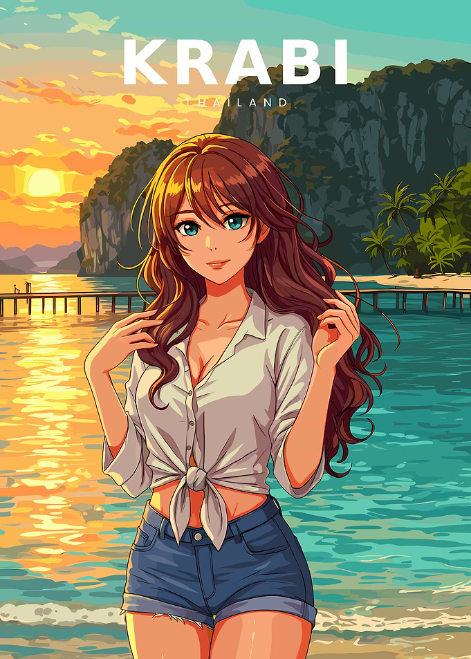 Anime Girl in Krabi, Thailand