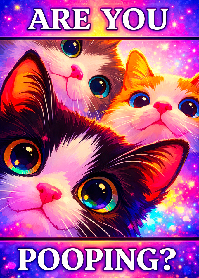 Three Cute Cats with Colorful Eyes