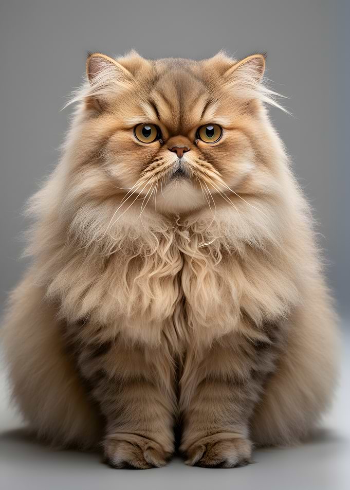 Fluffy Golden Persian Cat