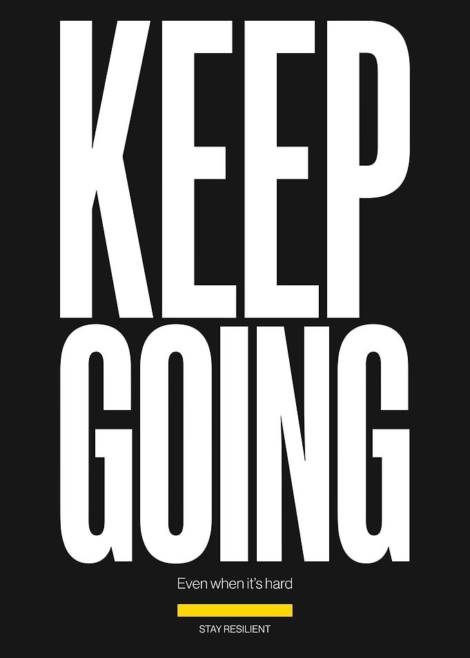 Keep Going Motivational Poster