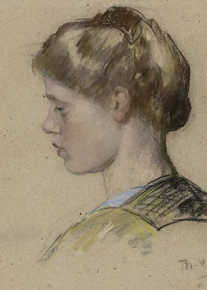Profile Portrait of a Young Woman