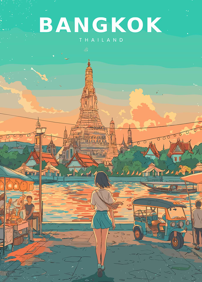 Bangkok Travel Poster