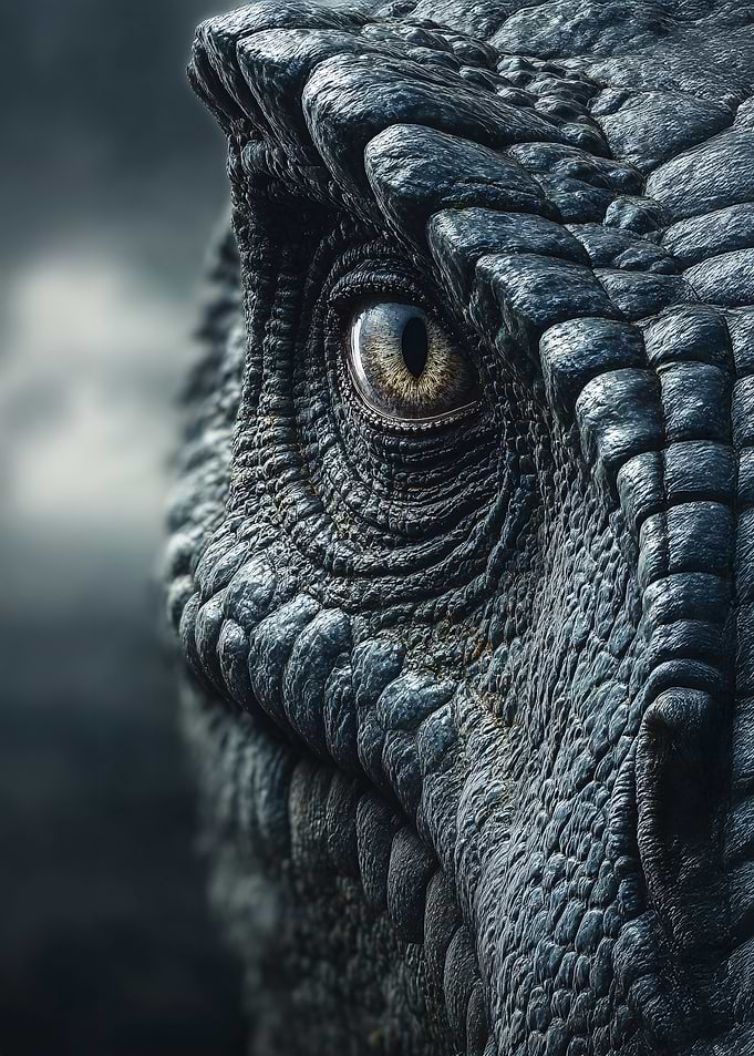 Close-up of a Dinosaur's Eye