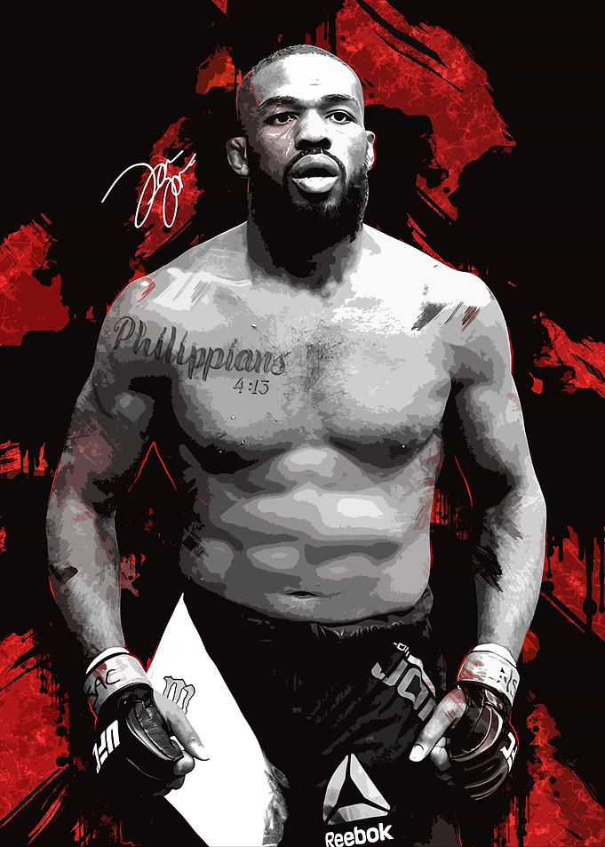 Jon Jones UFC Fighter Portrait