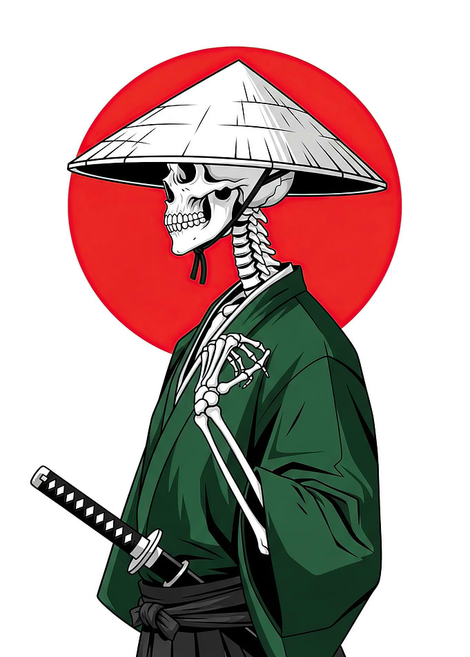 Skeleton Samurai with Katana