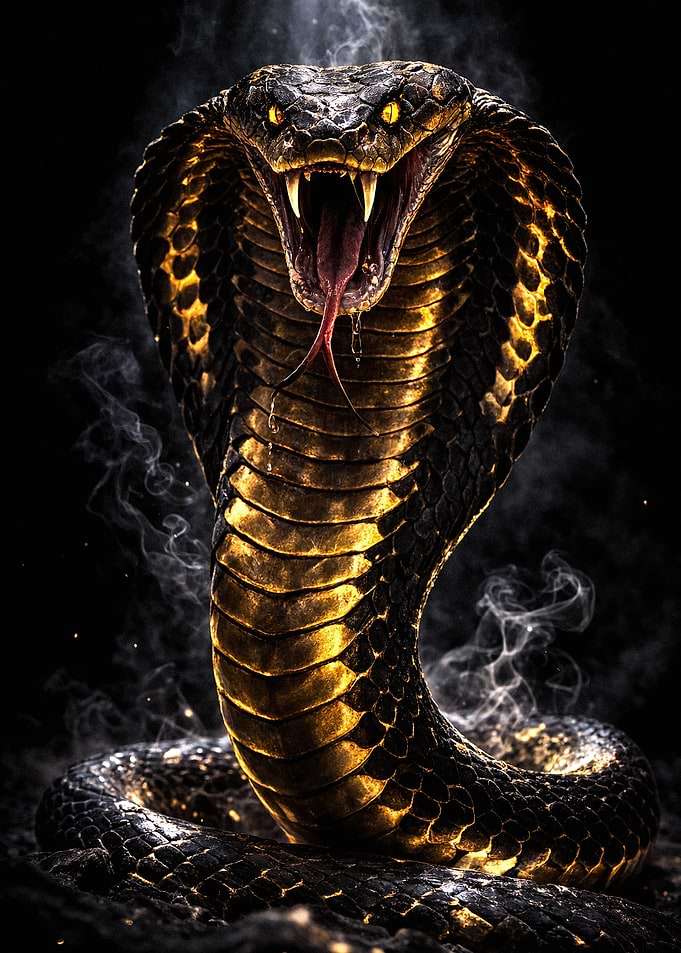 Aggressive Cobra Snake
