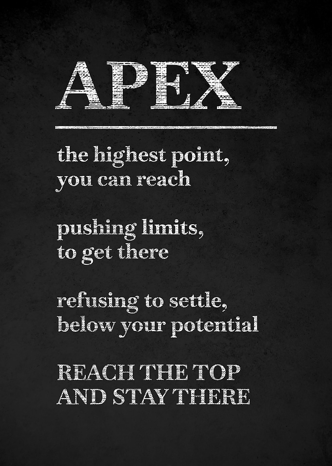 Apex Motivational Text Art
