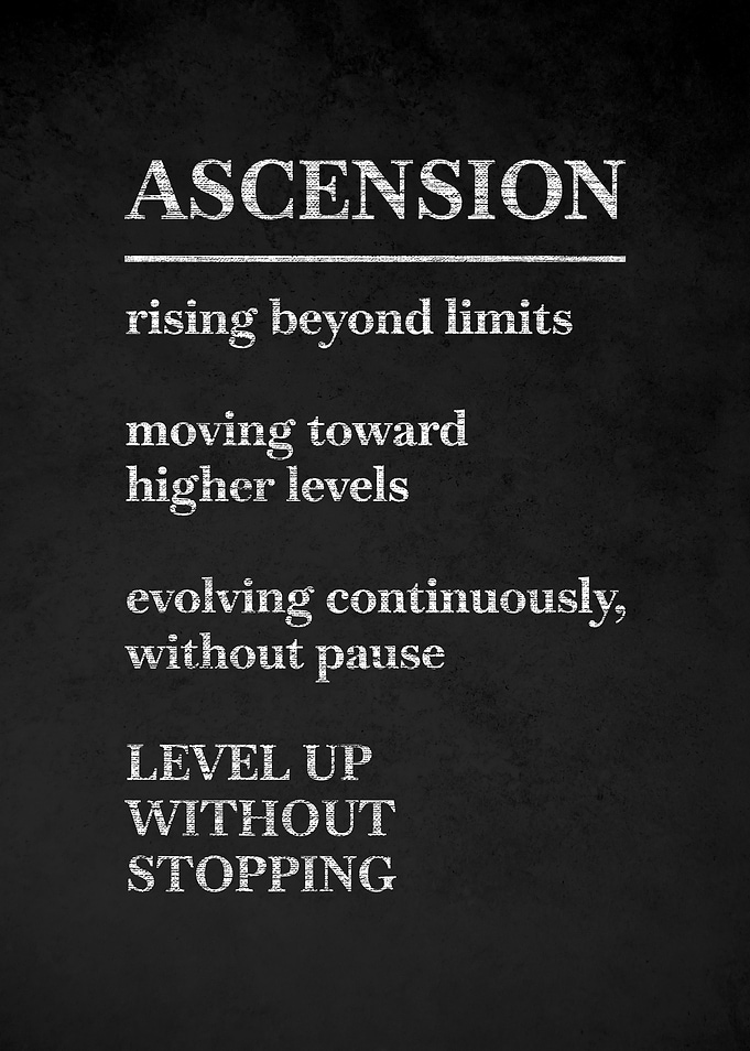Ascension motivational text art