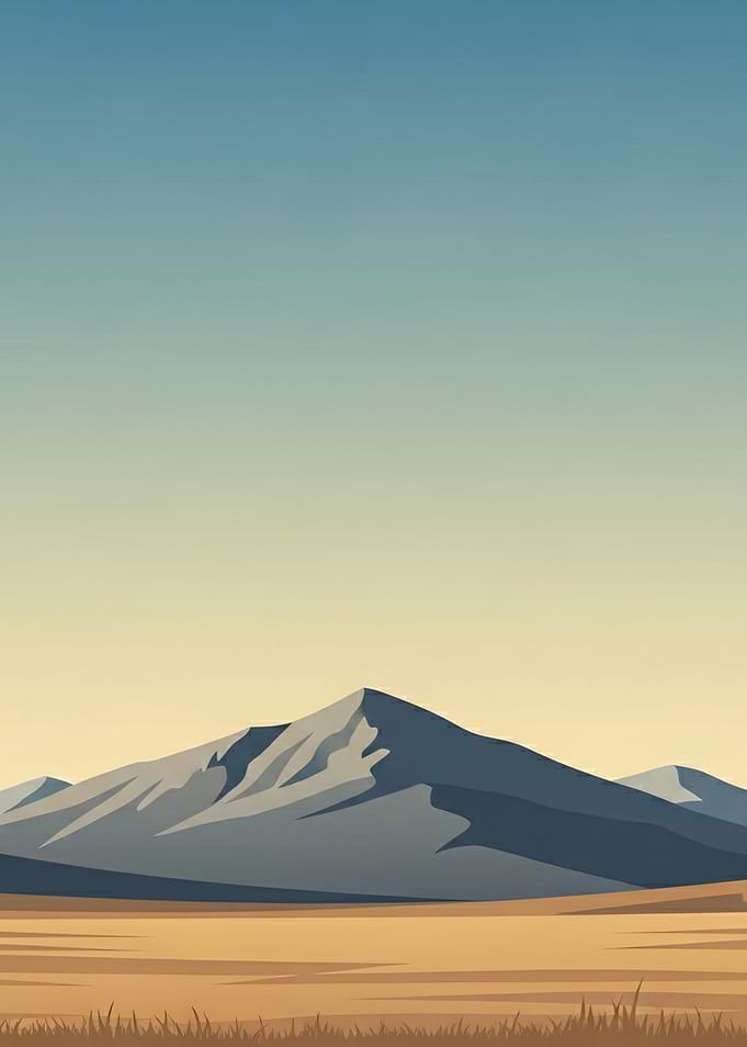 Minimalist Mountain Landscape