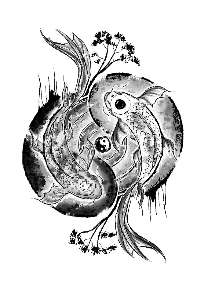 Yin Yang Koi Fish