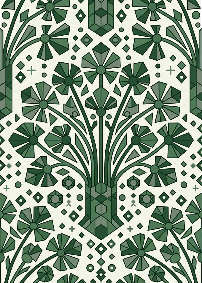 Art Deco Floral Pattern