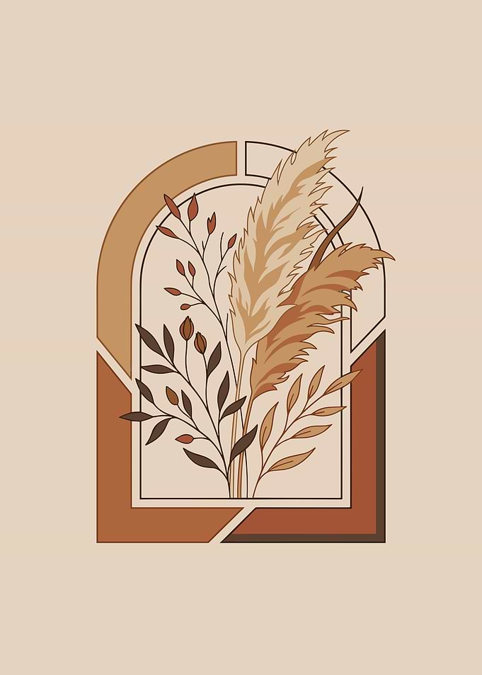 Boho Arch with Pampas Grass