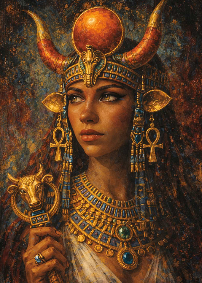 Egyptian Goddess Hathor Portrait