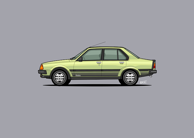 R18 Turbo Car Illustration