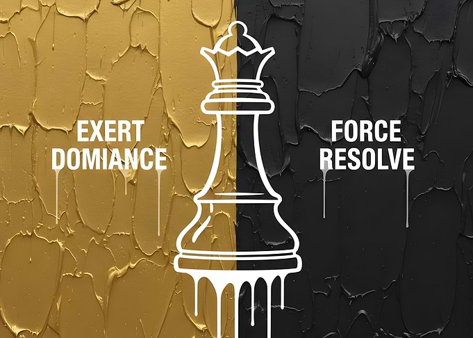 Chess Queen with Dripping Paint Motivational Inspirational