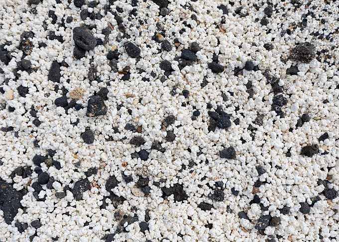 Close-up of volcanic sand and pebbles